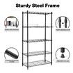 5 Tier Plant Stand Metal Corner Shelf Flower Pot Shelving Unit Bookshelf Tall Storage Display Rack Garden Planter Holder Organizer Heavy Duty Black