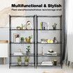 5 Tier Plant Stand Metal Corner Shelf Flower Pot Shelving Unit Bookshelf Tall Storage Display Rack Garden Planter Holder Organizer Heavy Duty Black