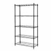 5 Tier Plant Stand Metal Corner Shelf Flower Pot Shelving Unit Bookshelf Tall Storage Display Rack Garden Planter Holder Organizer Heavy Duty Black