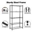 5 Tier Plant Stand Tall Metal Flower Pot Corner Shelf Bookshelf Storage Display Shelving Unit Garden Holder Rack Planter Organizer Heavy Duty Black