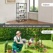 5 Tier Plant Stand Tall Metal Flower Pot Corner Shelf Bookshelf Storage Display Shelving Unit Garden Holder Rack Planter Organizer Heavy Duty Black