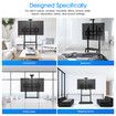 Mobile TV Stand Mount Bracket Trolley 50-98 Inch LED LCD Screen Monitor Television Cart with Media Storage Shelf Wheels Adjustable Freestanding Black