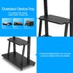 Mobile TV Stand Mount Bracket Trolley 50-98 Inch LED LCD Screen Monitor Television Cart with Media Storage Shelf Wheels Adjustable Freestanding Black