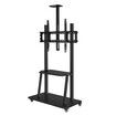 Mobile TV Stand Mount Bracket Trolley 50-98 Inch LED LCD Screen Monitor Television Cart with Media Storage Shelf Wheels Adjustable Freestanding Black