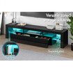 ALFORDSON Entertainment Unit TV Stand LED Light 160cm Black