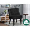 ALFORDSON Armchair Wooden Accent Chair Wingback Lounge Sofa Couch Velvet Seat Black