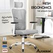 ALFORDSON Mesh Office Chair Ergonomic Executive Seat Grey White