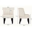 ALFORDSON Armchair Accent Chair Wooden Lounge Sofa Wingback Couch Fabric Seat