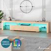 ALFORDSON Entertainment Unit TV Stand LED Light 200cm Oak