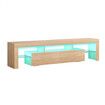 ALFORDSON Entertainment Unit TV Stand LED Light 160cm Oak