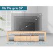 ALFORDSON Entertainment Unit TV Stand LED Light 160cm Oak