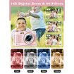 Upgrade Digital Camera,56MP FHD 1080P Camera with 16x Zoom Anti Shake,Kid Camera with 32GB TF Card,Two Batteries,Compact Small Camera (Pink)