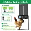 Automatic Chicken Coop Door,Battery-Powered Aluminum Automatic Chicken Door with Anti-Pinch Feature,Timer and LCD Display