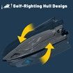 RC Boat 40+MPH,Brushless Remote Control Boat,Speed King Racing Boat for Salt Water,Lake,River,Fishing with Self-Righting,LED Light,Low Battery Alarm