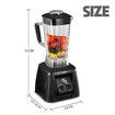 3L Commercial Blender Mixer Juicer Food Processor Soup Smoothie Maker Ice Crusher Meat Grinder High Power Countertop Machine for Kitchen Shop 2300W
