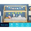 ALFORDSON Kids Bed Frame Wooden Timber Single House Frame Platform Bed Base Oak Rocco