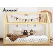 ALFORDSON Kids Bed Frame Wooden Timber Single House Frame Platform Bed Base Oak Rocco