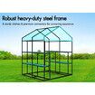 ALFORDSON Greenhouse Gabled Shed Walk-in Green House 8 Shelves Cover 1.45x1.45x2m