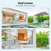 4G Home Security Camerax2 Solar Powered Wireless CCTV Outdoor House Surveillance LTE Cellular Spy System with Dual Lens 4MP PTZ Motion Sensor Batteries