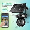 4G Home Security Camerax2 Solar Powered Wireless CCTV Outdoor House Surveillance LTE Cellular Spy System with Dual Lens 4MP PTZ Motion Sensor Batteries