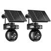 4G Home Security Camerax2 Solar Powered Wireless CCTV Outdoor House Surveillance LTE Cellular Spy System with Dual Lens 4MP PTZ Motion Sensor Batteries
