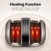 Foot Massager Machine Leg Calf Arm Electric Shiatsu Kneading Massage Device Home Portable with Heat LCD Timer LED Adjustable Bracket