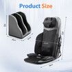 Full Body Massage Cushion Shiatsu Back Neck Massaging Chair Seat Pad Kneading Rolling Vibration Heat with Foot Massager Remote Pillow Homasa