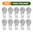 25pcs Fence Wire Strainers Ratchet Fencing Tensioners Ratchet Crimpers Straining Crimping Tight Tool Aluminium Galvanised Steel for Farm Garden Yard