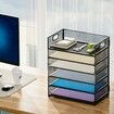 Desk Organizer File Holder 6-Tier File Organiser Paper Sorter Organizer for Letter A4 Office File
