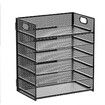 Desk Organizer File Holder 6-Tier File Organiser Paper Sorter Organizer for Letter A4 Office File
