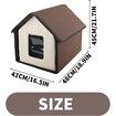 Large Heated Cat dog House, Waterproof Outdoor Cat Shelter for Winter with Thermostatic Heating Pad