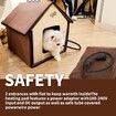 Large Heated Cat dog House, Waterproof Outdoor Cat Shelter for Winter with Thermostatic Heating Pad