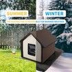 Large Heated Cat dog House, Waterproof Outdoor Cat Shelter for Winter with Thermostatic Heating Pad