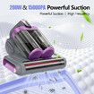 Vacuum Cleaner Mattress UV Sanitizing Cordless Bed 520ML Double Cup HEPA Filter Ultrasonic Heating 13Kpa Suction Couch Portable Allergen Grey