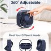 Mini Small Electric Fan, Portable USB Charging Personal Fans for Home Office (Blue)