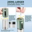 Water Flosser for Teeth Cordless, Oral Irrigator, Rechargeable Dental Water Jet with 280ML Water Tank and 5 Jet Tips for Travel Home (Green)