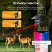 Solar Hunting Security Camera 4G Outdoor with 3MP 360° PTZ PIR Night Vision, Motion Detection, Two-Way Audio