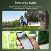 Solar Hunting Security Camera 4G Outdoor with 3MP 360° PTZ PIR Night Vision, Motion Detection, Two-Way Audio