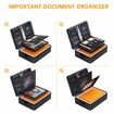Document Organizer with Lock,Upgraded Heat Insulated Fireproof Waterproof Box 8 Layers File Organizer,Portable Home Travel Safe Storage