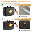 Document Organizer with Lock,Upgraded Heat Insulated Fireproof Waterproof Box 8 Layers File Organizer,Portable Home Travel Safe Storage