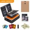 Document Organizer with Lock,Upgraded Heat Insulated Fireproof Waterproof Box 8 Layers File Organizer,Portable Home Travel Safe Storage