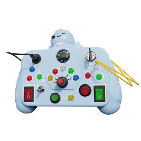 Montessori Busy Board with LED Light, Toys to Keep Toddler Busy on Plane, Pet-Themed Busy Board for Toddlers, Ideal Gift for Curious Kids