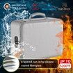 Document Organizer with Lock,Upgraded Heat Insulated Fireproof Waterproof Box 8 Layers File Organizer,Portable Home Travel Safe Storage (Silver)