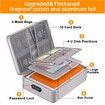 Document Organizer with Lock,Upgraded Heat Insulated Fireproof Waterproof Box 8 Layers File Organizer,Portable Home Travel Safe Storage (Silver)