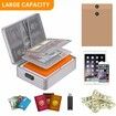 Document Organizer with Lock,Upgraded Heat Insulated Fireproof Waterproof Box 8 Layers File Organizer,Portable Home Travel Safe Storage (Silver)