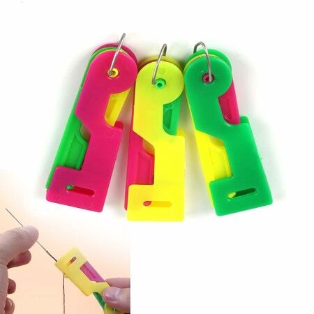 Automatic Needle Threader,DIY Hand Sewing Machine,Sewing Thread,for Embroidery,Cross Stitch Craft,3PCS,Random Color