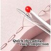 2 in 1 Automatic Needle Threaders Seam Ripper,Quilting Supplies Sewing Kit,Quick Sewing Machine Loop Needle Threaders,Purple