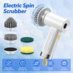 Electric Spin Scrubber Cordless Home Car Power Cleaning Brush 4 Heads for Toilet Bath Tub Tile Floor Wall Shower Grout Window Kitchen Sink