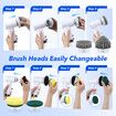 Electric Spin Scrubber Cordless Home Car Power Cleaning Brush 4 Heads for Toilet Bath Tub Tile Floor Wall Shower Grout Window Kitchen Sink