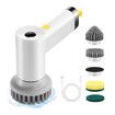 Electric Spin Scrubber Cordless Home Car Power Cleaning Brush 4 Heads for Toilet Bath Tub Tile Floor Wall Shower Grout Window Kitchen Sink